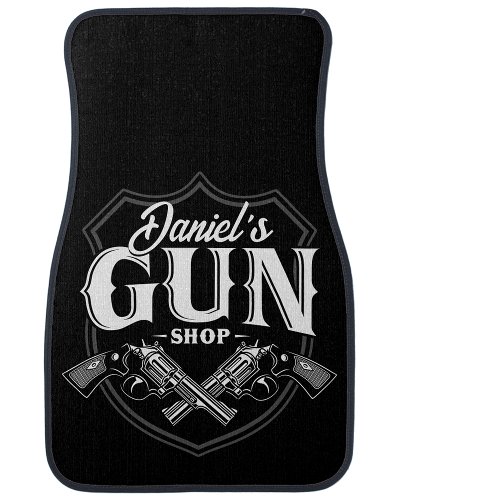 Personalized NAME Old Revolvers Gun Shop Firearms  Car Floor Mat