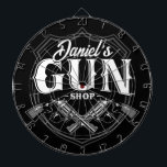 Personalized NAME Old Revolvers Gun Shop Firearms  Dart Board<br><div class="desc">Personalized NAME Old Revolvers Gun Shop Firearms design - Customize with your Name or Custom Text!</div>
