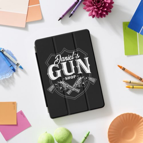 Personalized NAME Old Revolvers Gun Shop Firearms  iPad Pro Cover