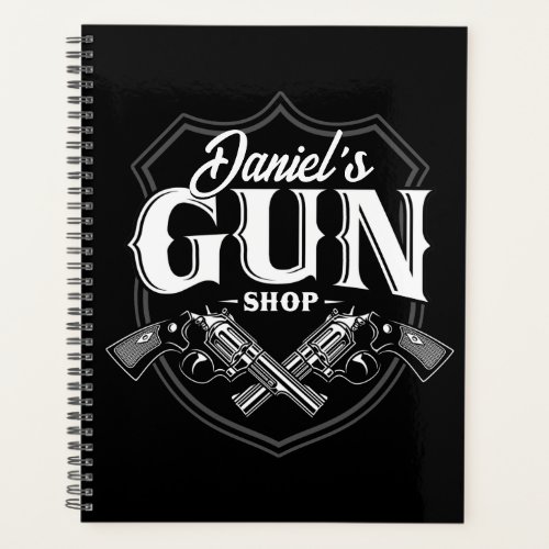 Personalized NAME Old Revolvers Gun Shop Firearms  Planner