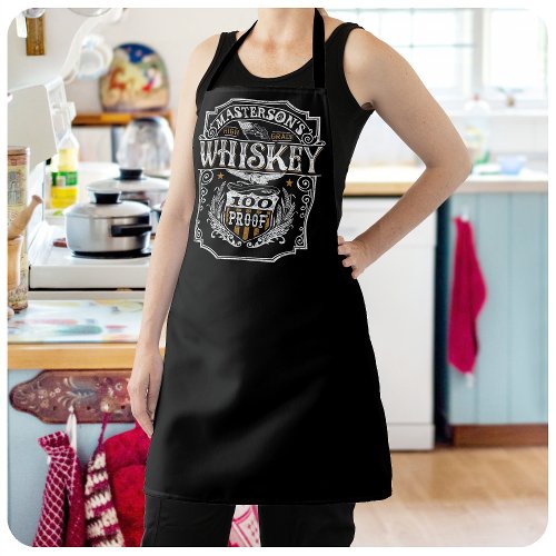 Personalized NAME Old West Whiskey Brewery Bar Apron