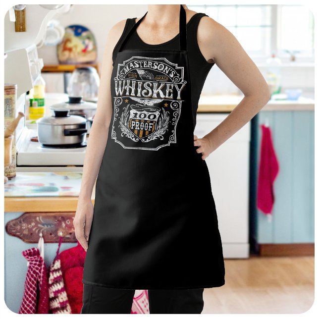 Personalized NAME Old West Whiskey Brewery Bar Apron (Creator Uploaded)