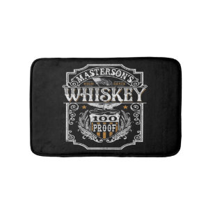 Personalized NAME Old West Whiskey Brewery Bar Bath Mat