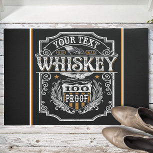Personalized NAME Old West Whiskey Brewery Bar Doormat