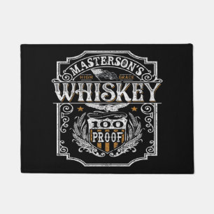 Personalized NAME Old West Whiskey Brewery Bar Doormat