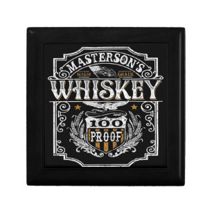 Personalized NAME Old West Whiskey Brewery Bar Gift Box