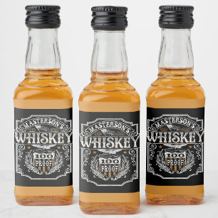 Personalized NAME Old West Whiskey Brewery Bar Liquor Bottle Label