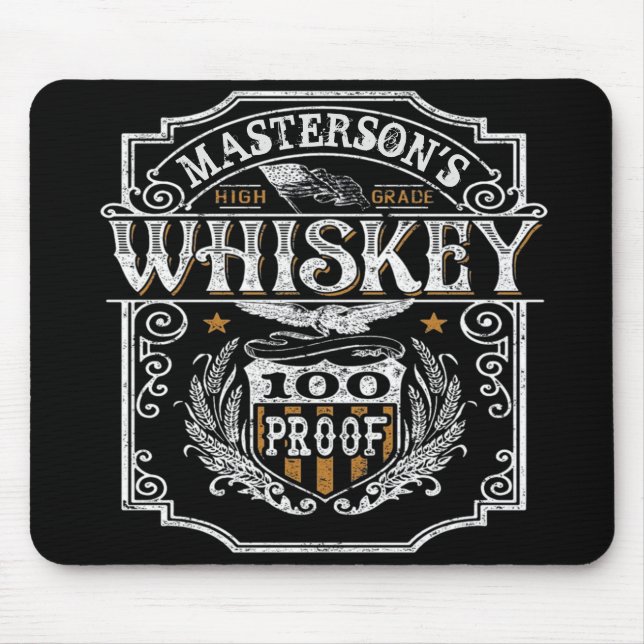 Personalized NAME Old West Whiskey Brewery Bar Mouse Pad (Front)
