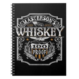 Personalized NAME Old West Whiskey Brewery Bar Notebook