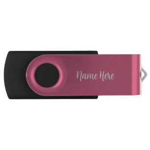 Personalized Name on Blush Pink Flash Drive