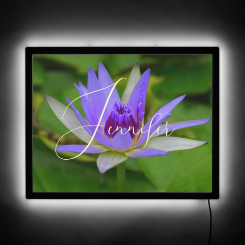 Personalized Name on Lovely Wate rLily LED Sign