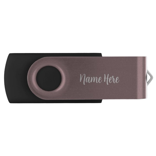 Personalized Name on Pale Red Bazaar Flash Drive (Front)