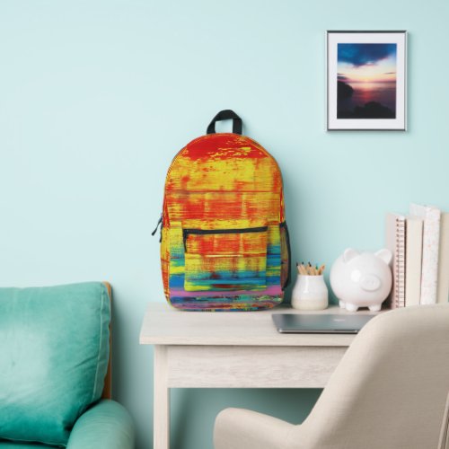 Personalized Name on Top   Abstract Art Printed Backpack