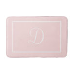 Personalized name or initial pink  bath mat