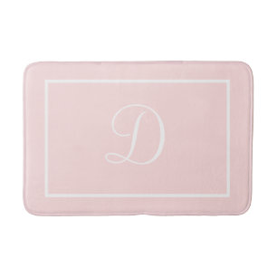 Personalized name or initial pink  bath mat