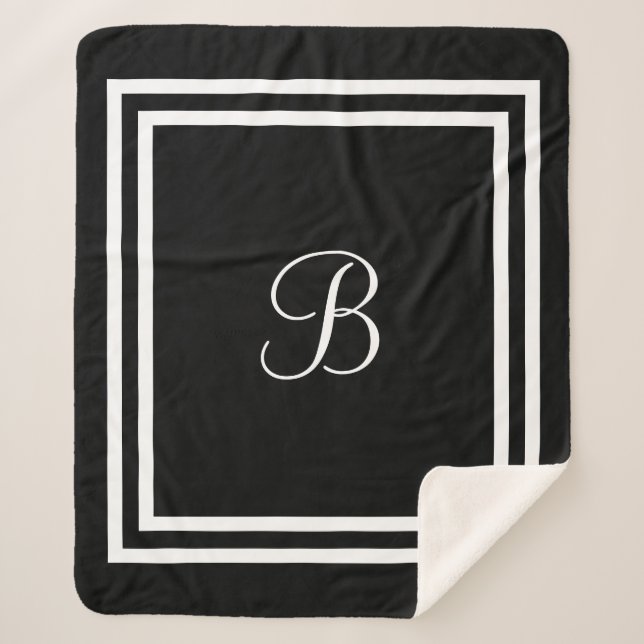 Personalized name or initial Sherpa Blanket (Front)