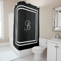 Personalized name or initial shower curtain