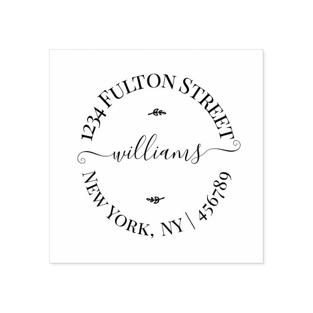 Personalized Name or Logo Return Address Rubber Stamp (Imprint)