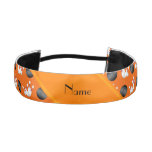 Personalized Name Orange Bowling Pattern Athletic Headband at Zazzle