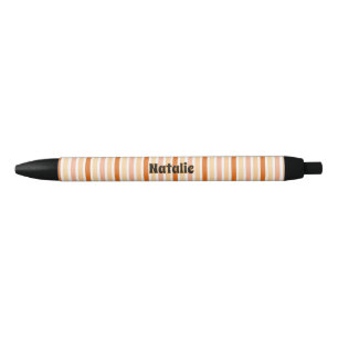 Personalized Name ORANGE LINE STRIPES Pen