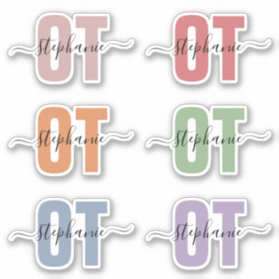 Personalized Name OT Occupational Therapist  Sticker