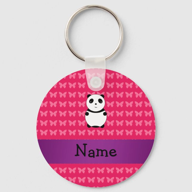 Personalized name panda keychain (Front)