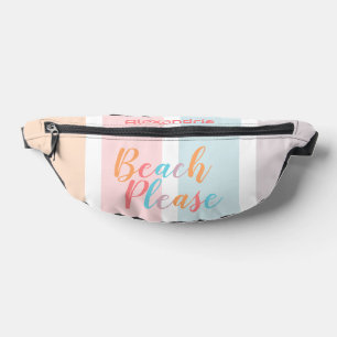 Personalized Name Pastel Stripes Fanny Pack