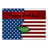 Personalized name Patriotic turtle (Front Horizontal)