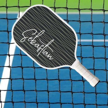 Personalized Name Patterned Pickleball Paddle by Ricaso_Designs at Zazzle