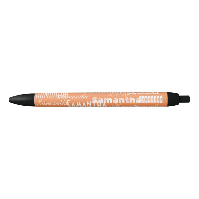 Personalized Name Peach Pen (Front)