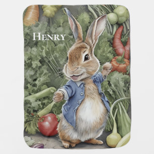 Personalized Name Peter Rabbit Beatrix Potter Baby Blanket