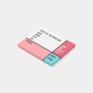 Personalized Name Phone Message Office Post-it Notes