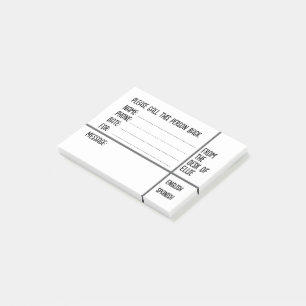 Personalized Name Phone Message Office Post-it Notes