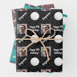 Personalized Name Photo Age Sport Golf Birthday Wrapping Paper Sheets