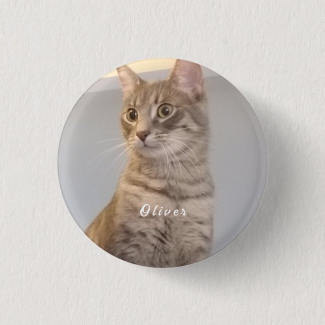 Personalized Name Photo  Button (Front)
