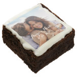 Personalized Name Photo Script Engagement Wedding Brownie at Zazzle
