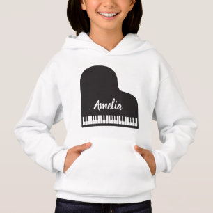 Personalized Name Pianist Piano Keys Hoodie