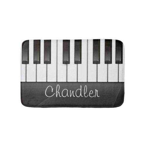 Personalized NAME Pianist Piano Keys Music Teacher Bath Mat
