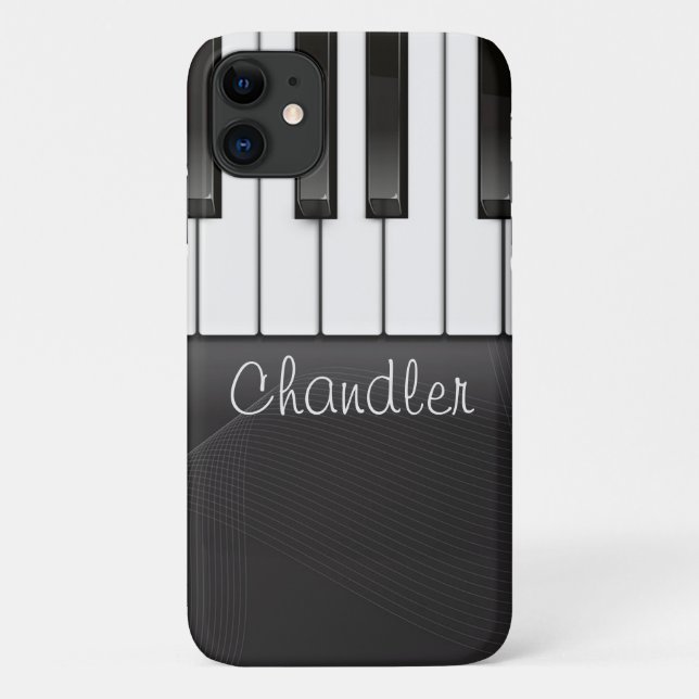 Personalized NAME Pianist Piano Keys Music Teacher Case-Mate iPhone Case (Back)