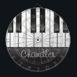 Personalized NAME Pianist Piano Keys Music Teacher Dart Board<br><div class="desc">Customize this truly unique,  one-of-a-kind Custom Name Pianist or Piano Music Teacher Gift. Perfect addition to your Music themed decor! Personalized with your Name or Custom Text! Perfect gift for that special person in your life. Piano Teacher - Keyboardist - Keyboard - Musician</div>