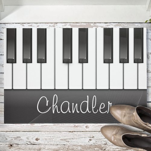 Personalized NAME Pianist Piano Keys Music Teacher Doormat