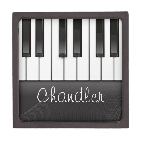 Personalized NAME Pianist Piano Keys Music Teacher Gift Box
