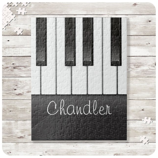 Personalized NAME Pianist Piano Keys Music Teacher Jigsaw Puzzle (Creator Uploaded)