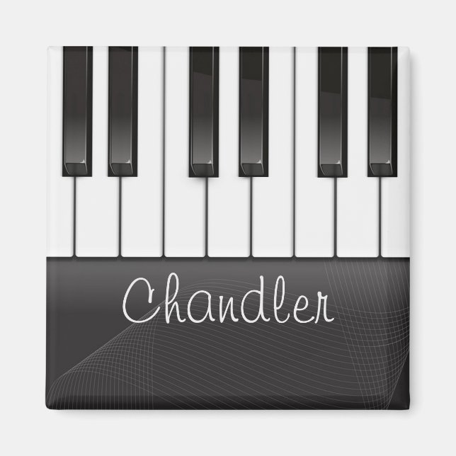 Personalized NAME Pianist Piano Keys Music Teacher Magnet (Front)