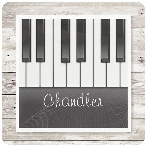 Personalized NAME Pianist Piano Keys Music Teacher Napkins