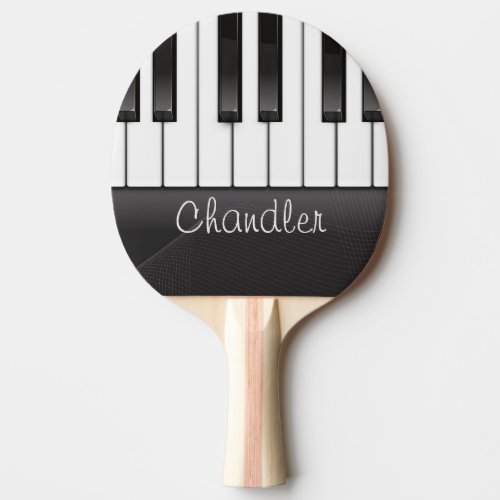 Personalized NAME Pianist Piano Keys Music Teacher Ping Pong Paddle