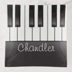 Personalized NAME Pianist Piano Keys Music Teacher Trinket Tray
