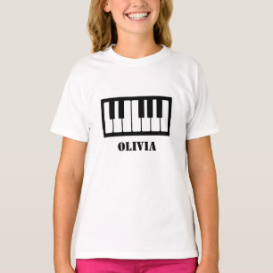 Personalized Name Pianist Piano Keys T-Shirt