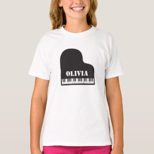 Personalized Name Pianist Piano Keys  T-Shirt