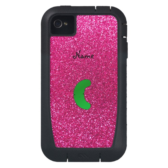 Personalized name pickle pink glitter